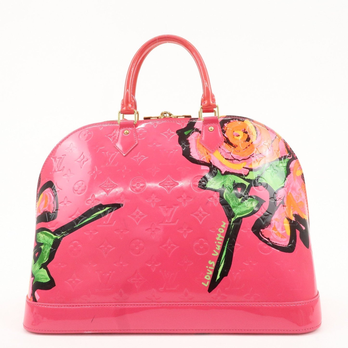 Louis Vuitton Monogram Vernis Alma MM Rose Hand Bag M93686