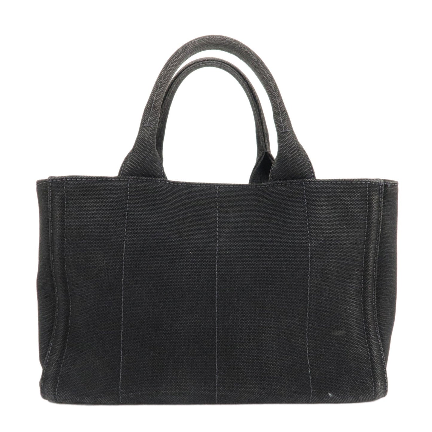 PRADA Logo Canapa Mini Canvas Bijoux 2Way Bag Black 1BG439  d