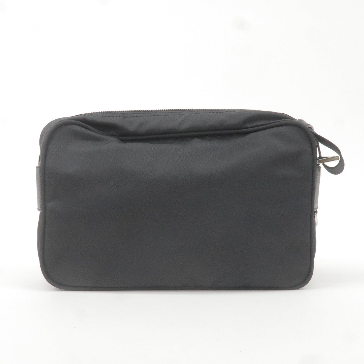 Prada Logo Nylon Leather Shoulder Bag Crossbody Bag Black 1BC167