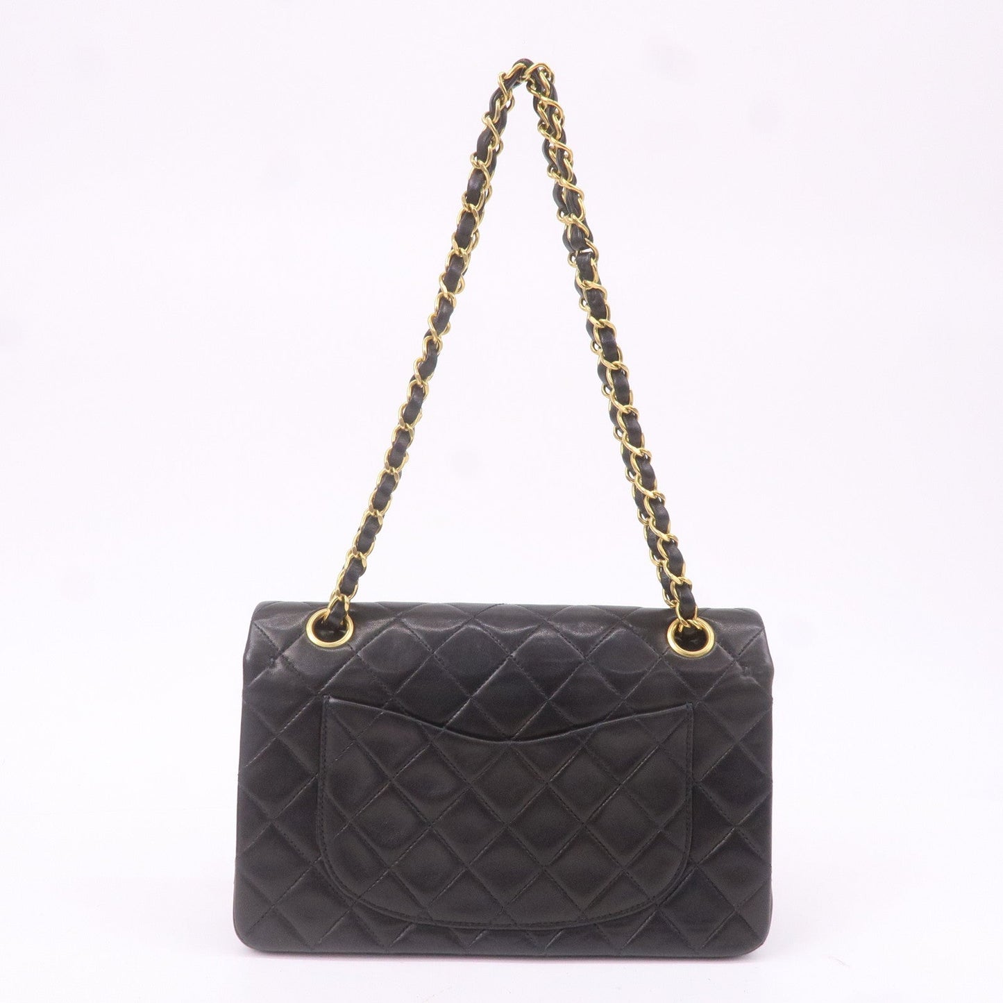 CHANEL Matelasse Lamb Skin 23 Double Flap Shoulder Bag A01113