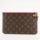 Louis Vuitton Monogram Pouch for Neverfull MM Brown