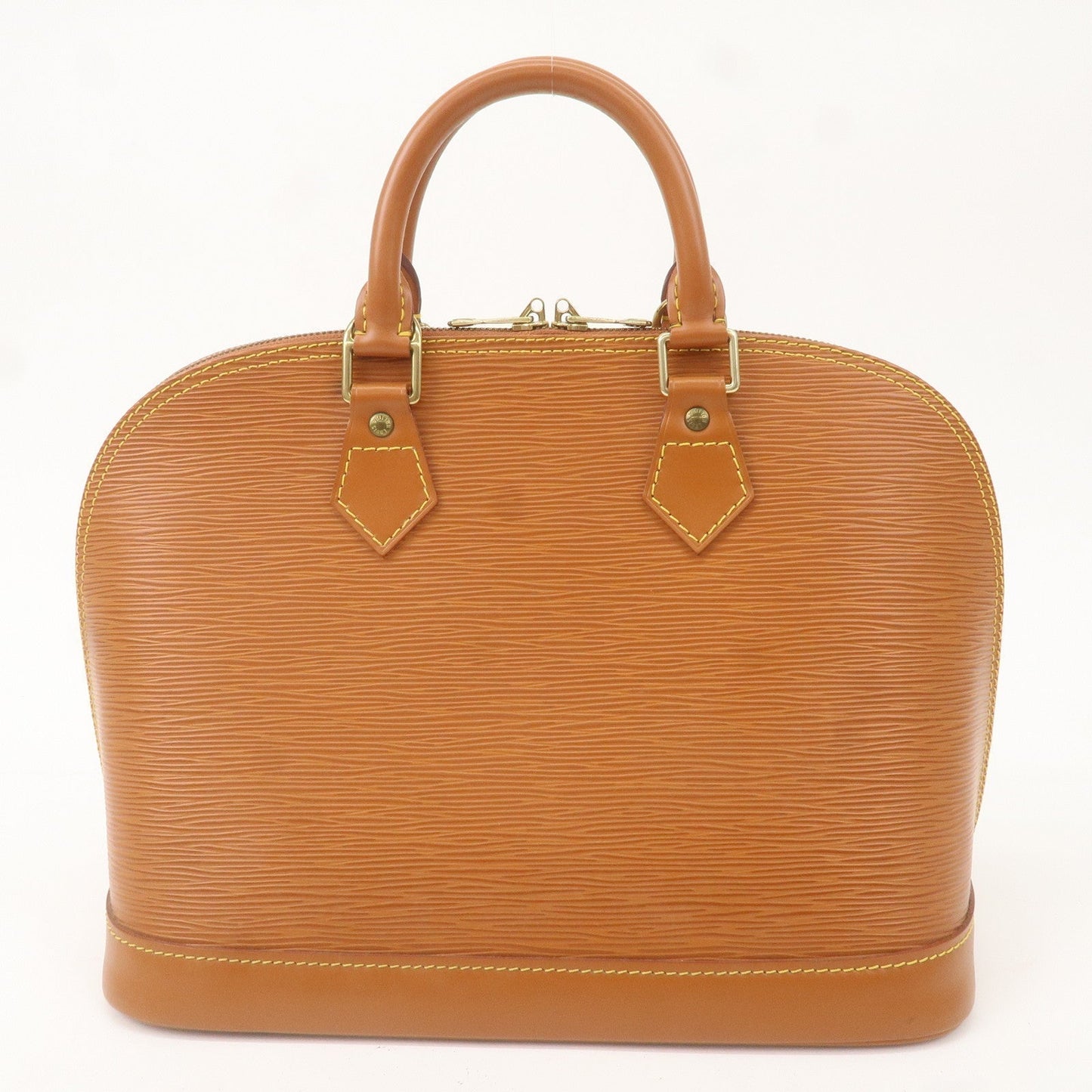 Louis Vuitton Epi Leather Alma Hand Bag Zipang Gold M52148