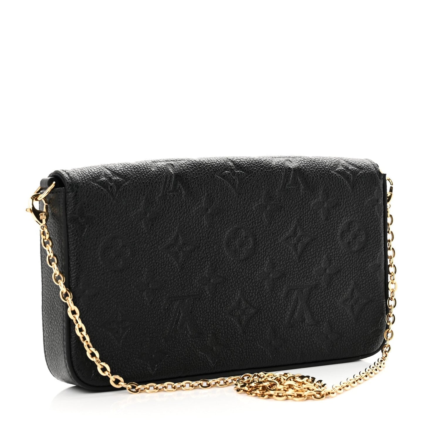 Louis Vuitton Empreinte Pochette Felicie Chain Wallet Black