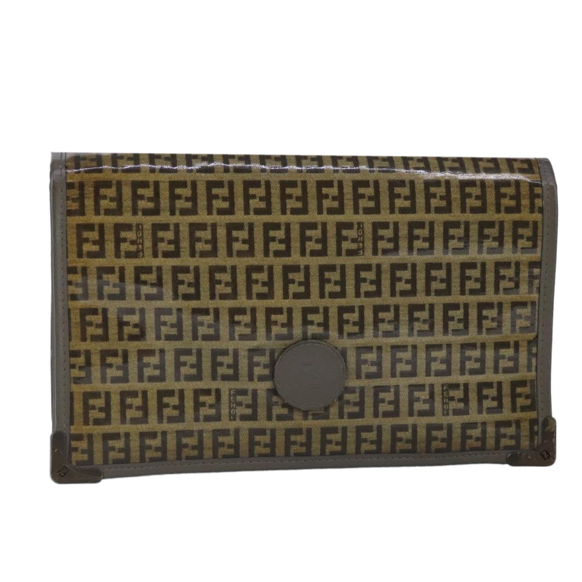 Fendi Zucchino  Canvas Clutch Bag (Pre-Owned)