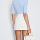 Prada Baby Blue and White Stripped Jersey Cropped Top Size IT 38 (UK 6)