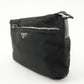 PRADA Logo Nylon Leather Shoulder Bag NERO Black BT0421  d