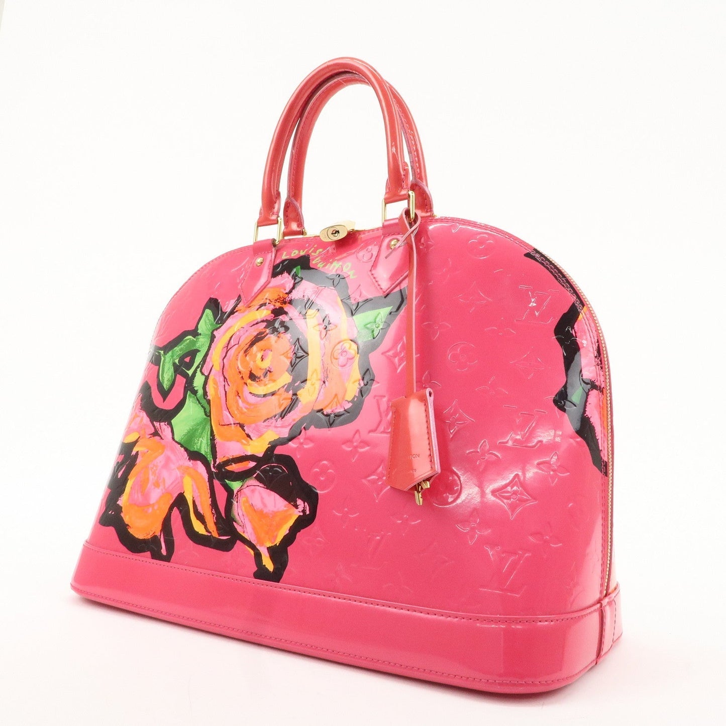 Louis Vuitton Monogram Vernis Alma MM Rose Hand Bag M93686