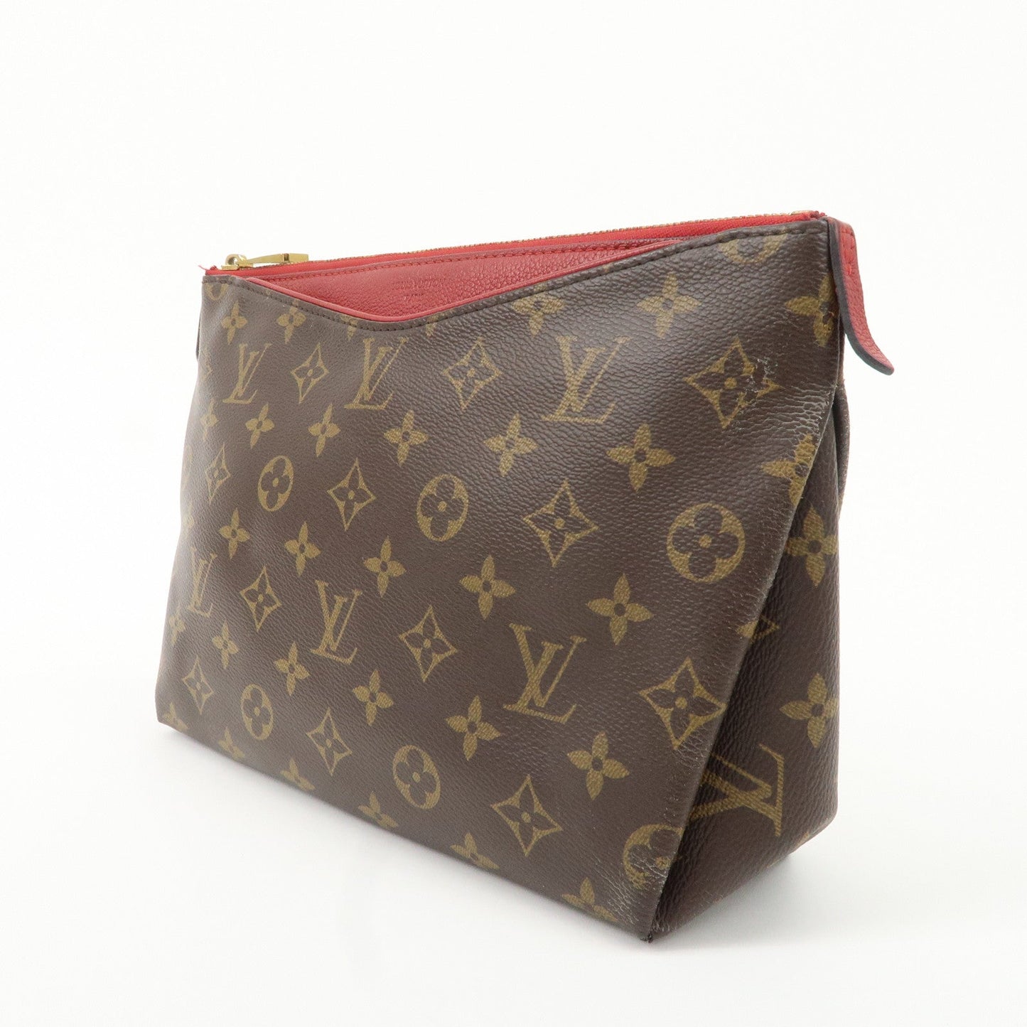 Louis Vuitton Monogram Pallas Beauty Case Brown Red M64123