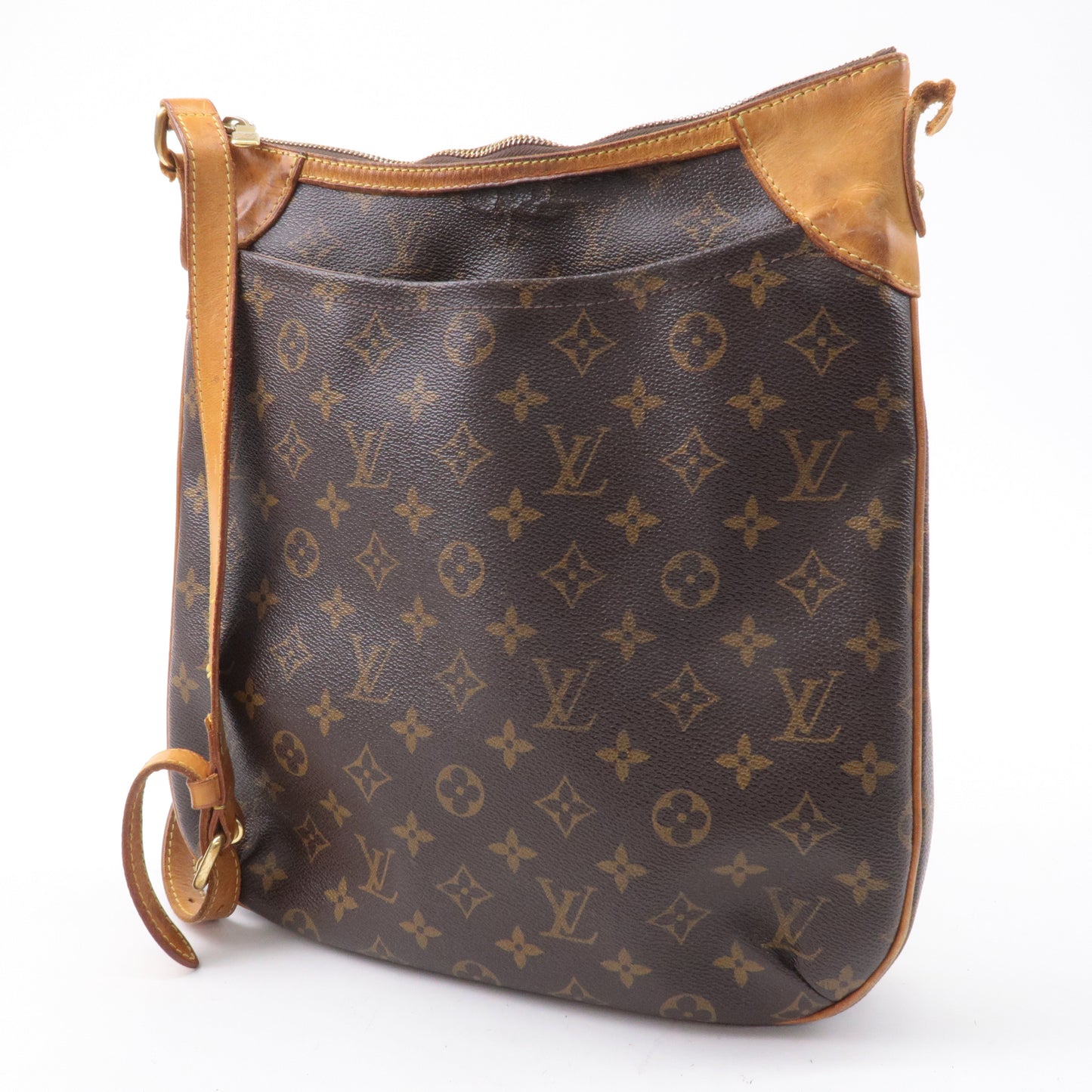 Louis Vuitton Monogram Odeon MM Shoulder Bag Brown M56389