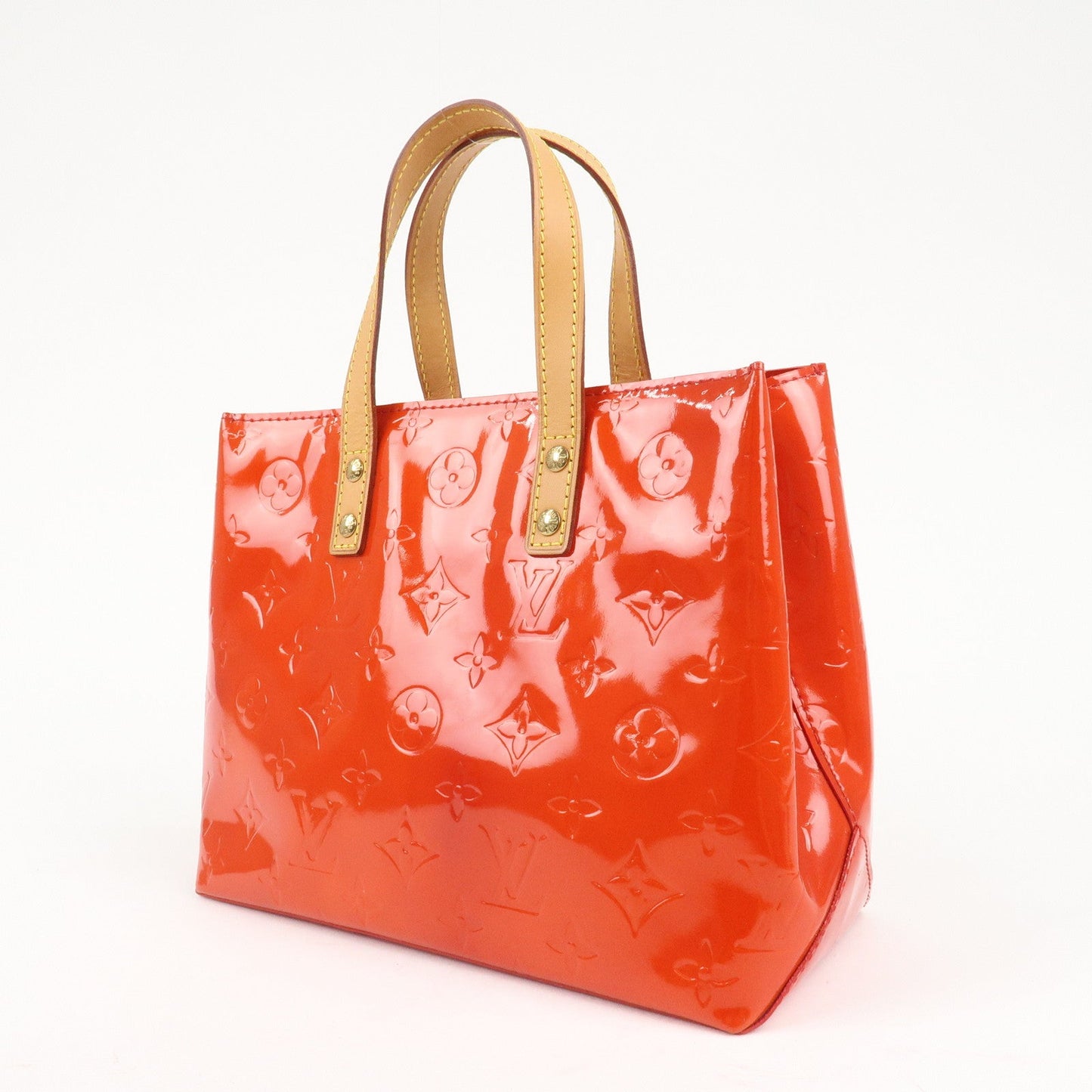 Louis Vuitton Monogram Vernis Lead PM Hand Bag Rouge M91088