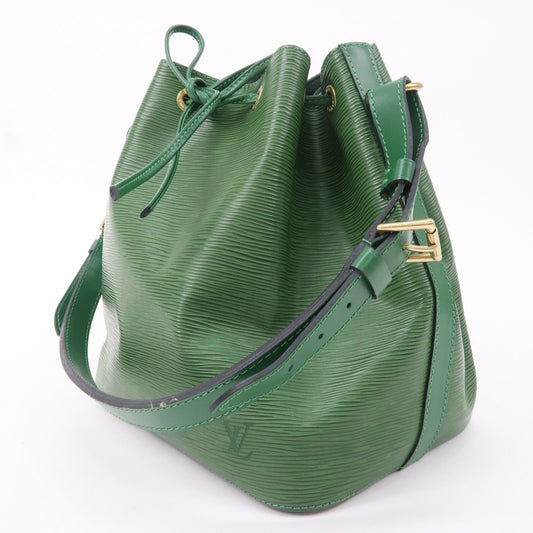 Louis Vuitton Epi Petit Noe Leather Shoulder Bag Green M44104