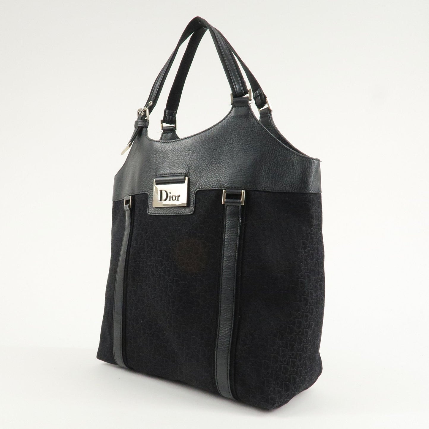 Christian Dior Street Chic Trotter Canvas Leather Tote Bag  d