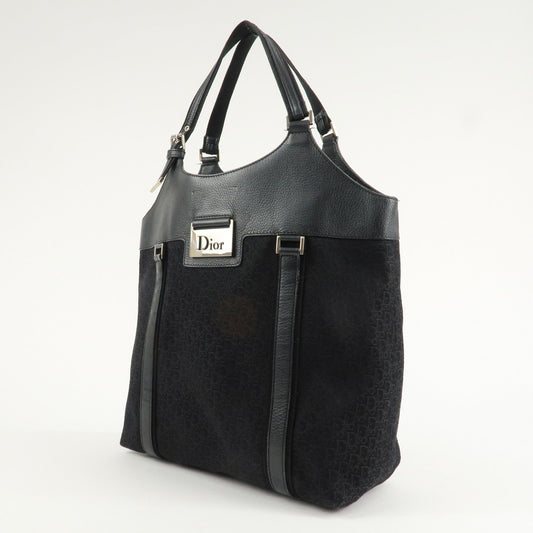 Christian Dior Street Chic Trotter Canvas Leather Tote Bag  d