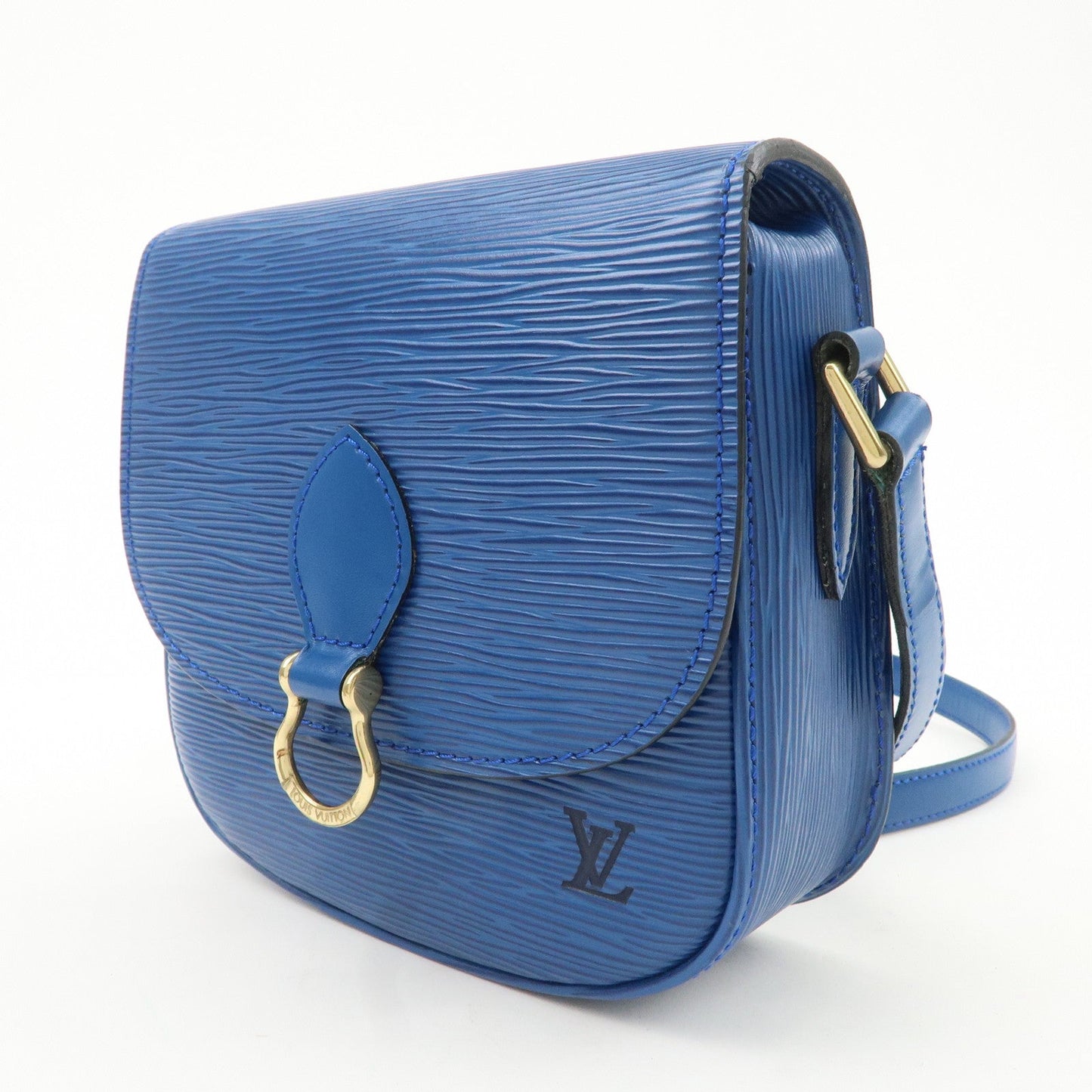 Louis Vuitton Epi Mini Saint Cloud Shoulder Bag Blue M52215