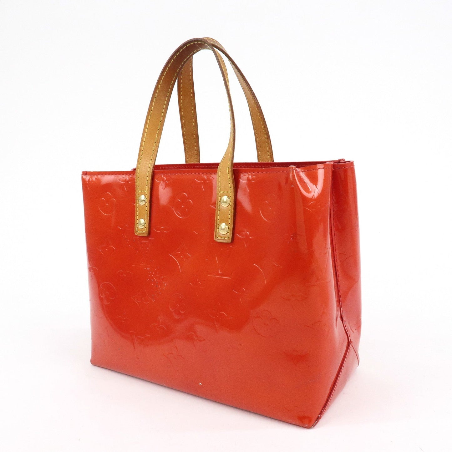 Louis Vuitton Monogram Vernis Lead PM Hand Bag Rouge M91088