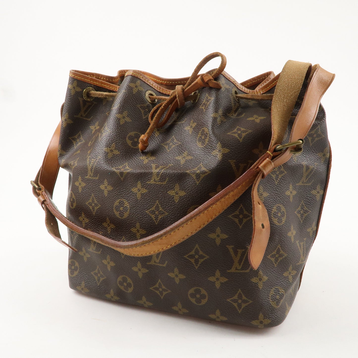 Louis Vuitton Monogram Petit Noe Shoulder Bag Brown M42226