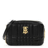Amelia Calfskin Quilted Small Lola Camera Bag Black