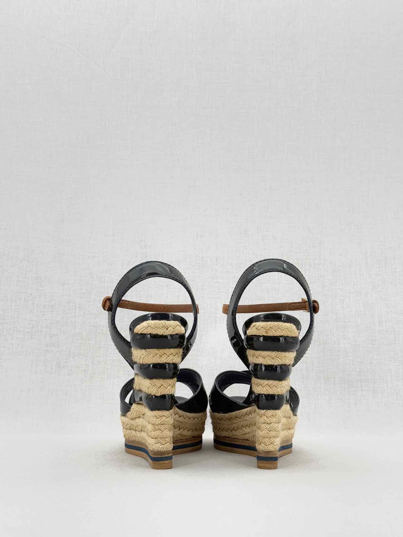 CHRISTIAN DIOR Riviera Black Size EU 37.5 Wedges