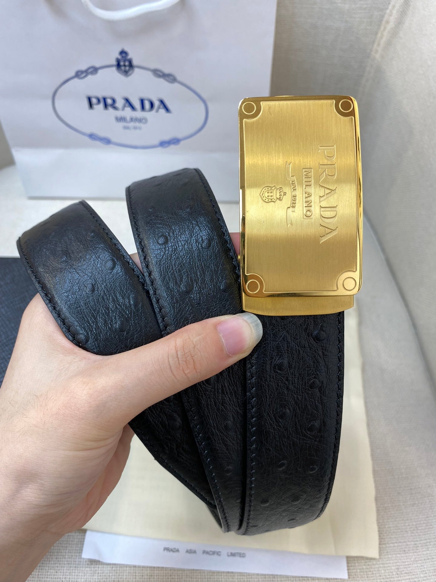 CINTO PRADA 3,5 CM
