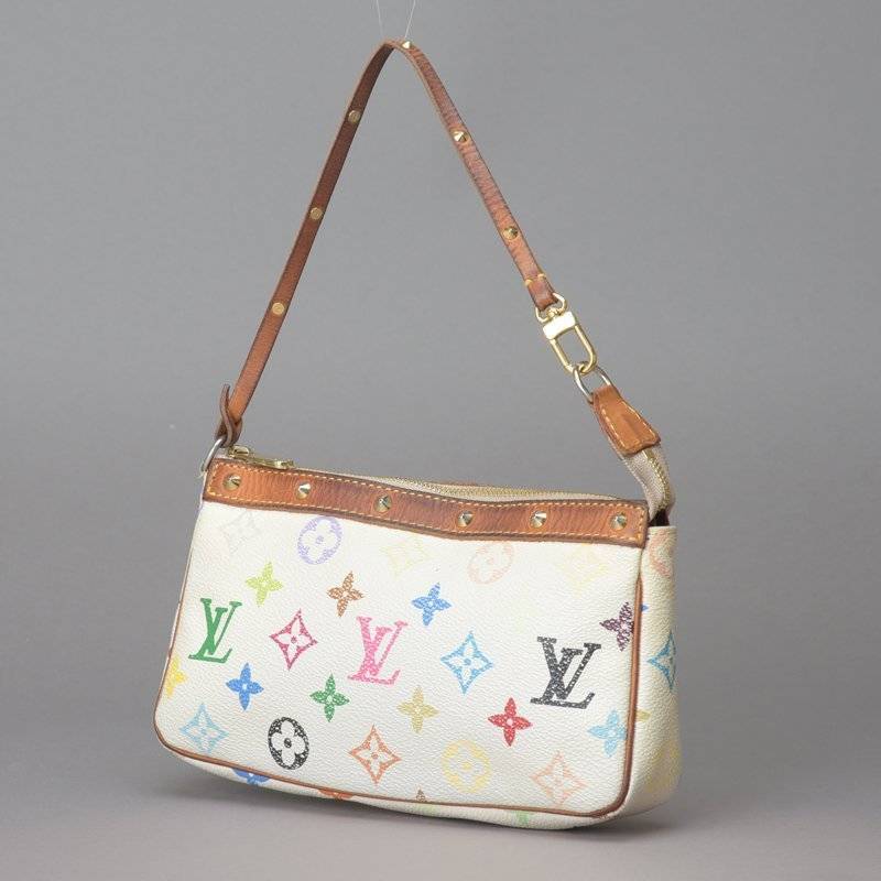 Louis Vuitton Pochette Accessory Pouch Monogram Multicolor White