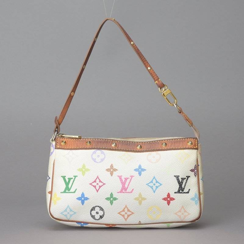 Louis Vuitton Pochette Accessory Pouch Monogram Multicolor White
