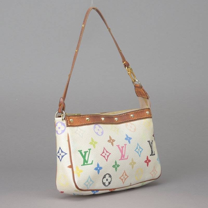 Louis Vuitton Pochette Accessory Pouch Monogram Multicolor White