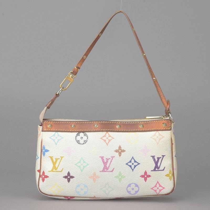 Louis Vuitton Pochette Accessory Pouch Monogram Multicolor White