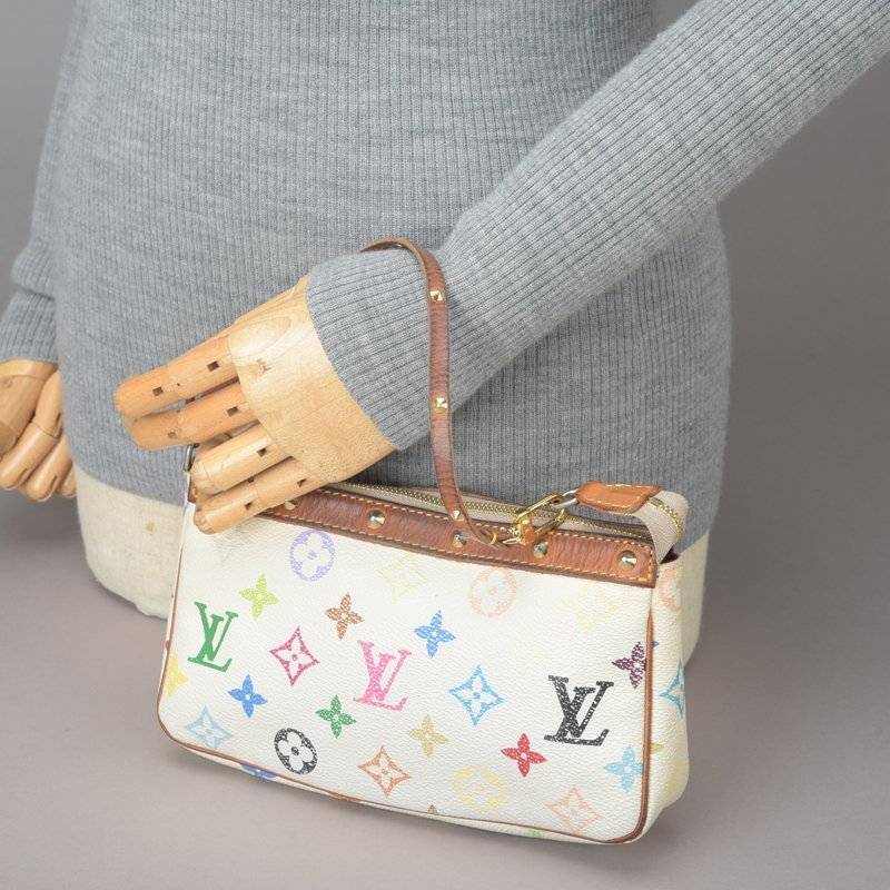 Louis Vuitton Pochette Accessory Pouch Monogram Multicolor White
