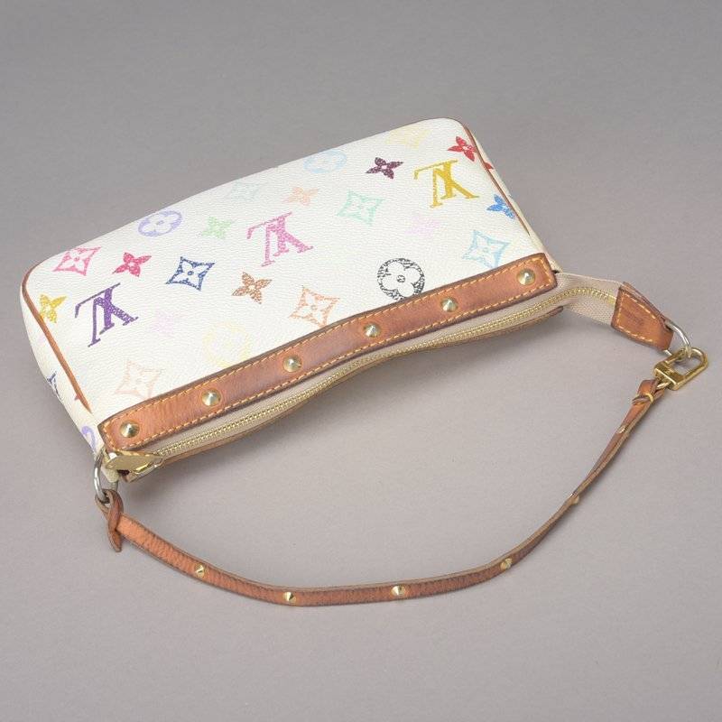 Louis Vuitton Pochette Accessory Pouch Monogram Multicolor White