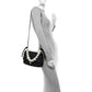 Amelia Tweed Medium Pearl Handle Flap Black Ecru