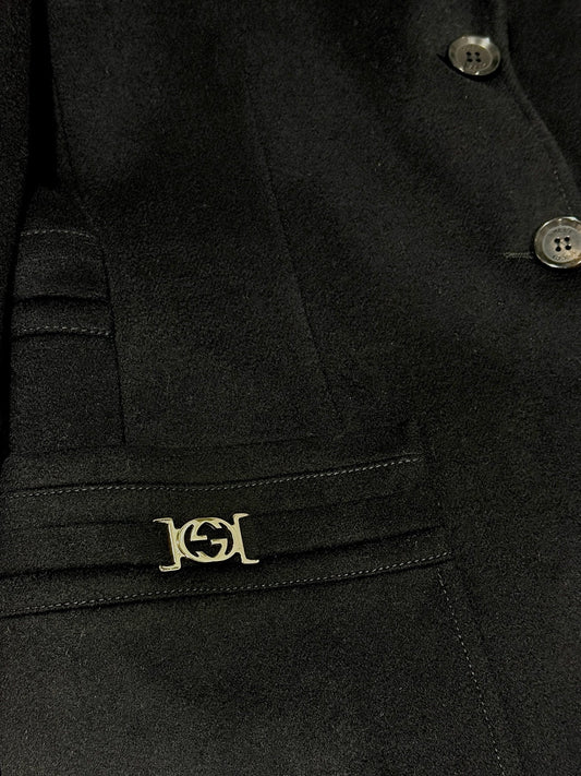 GUCCI Single Breasted Black Size US 6 Coat