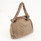 CHANEL Nubuck Fur Leather Shoulder Bag Hand Bag Beige