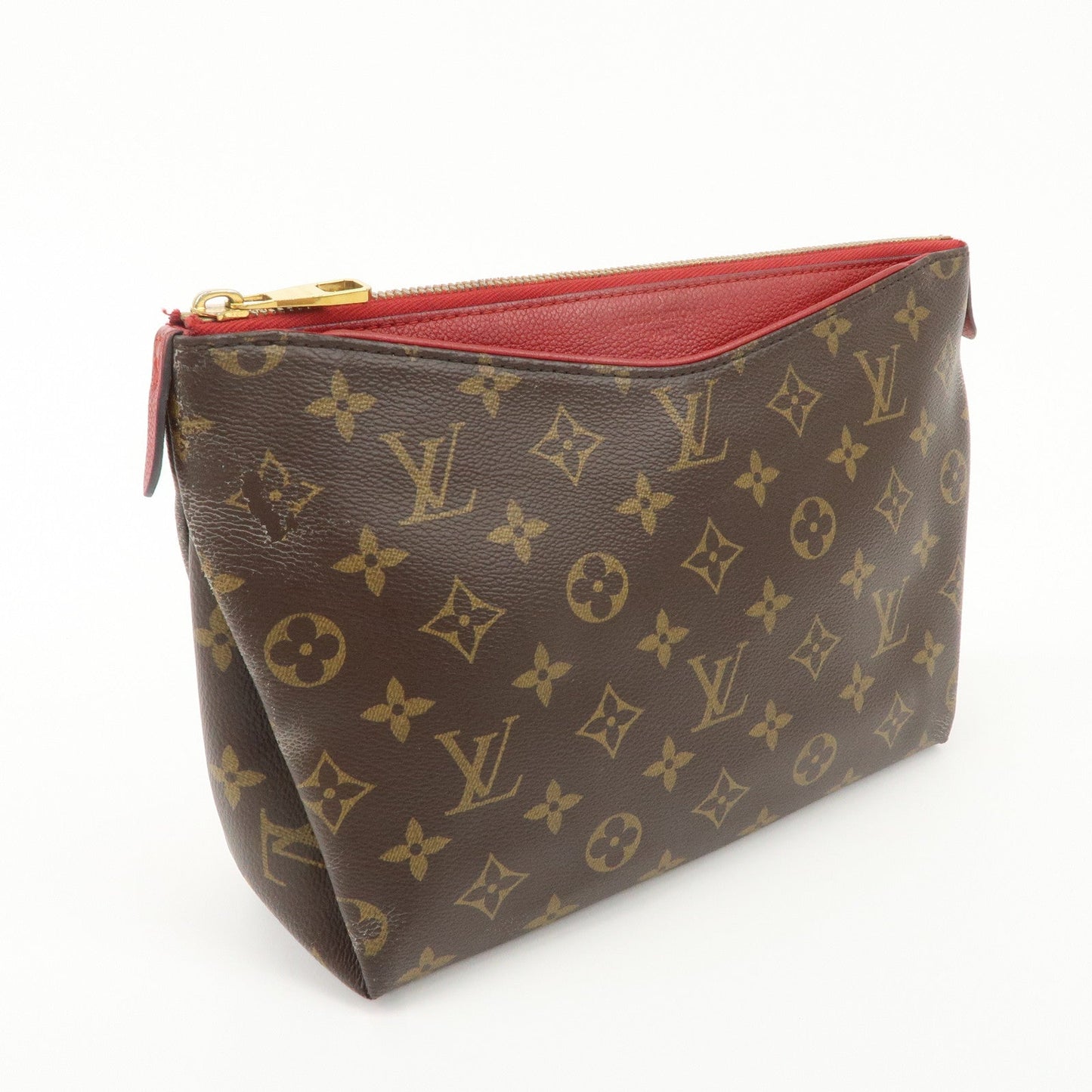 Louis Vuitton Monogram Pallas Beauty Case Brown Red M64123