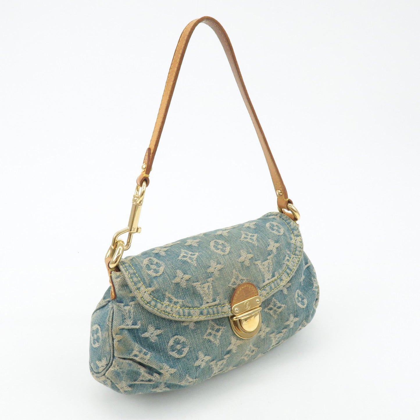 Louis Vuitton Monogram Denim Mini Pleaty Shoulder Bag M95050