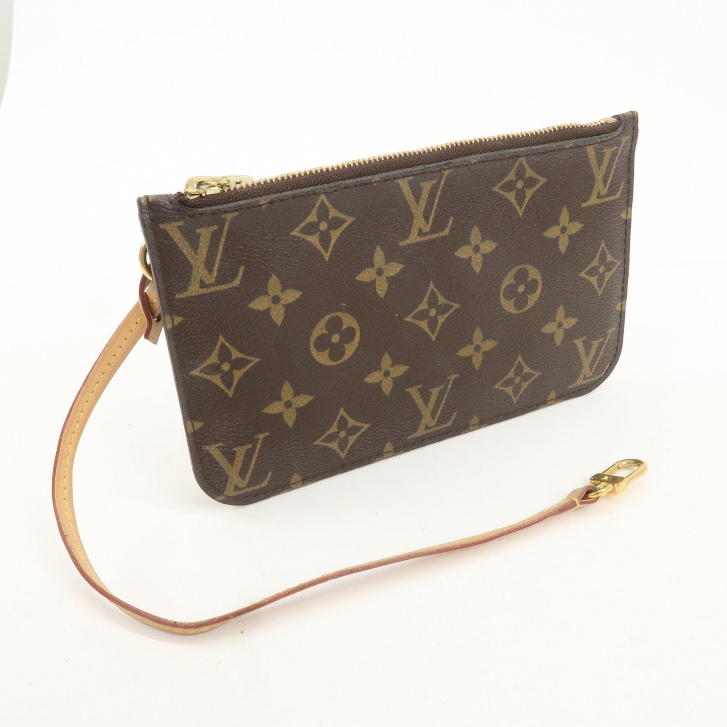 Louis Vuitton Monogram Pouch For Neverfull PM Brown Fuchsia