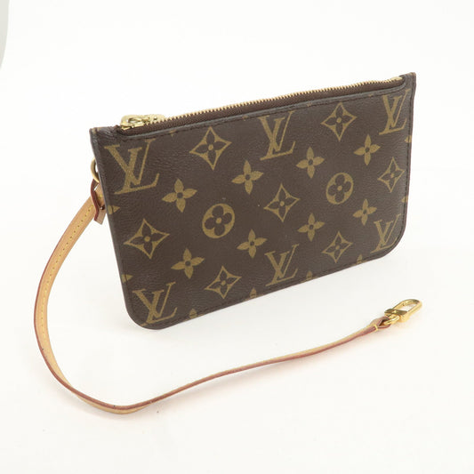 Louis Vuitton Monogram Pouch For Neverfull PM Brown Fuchsia