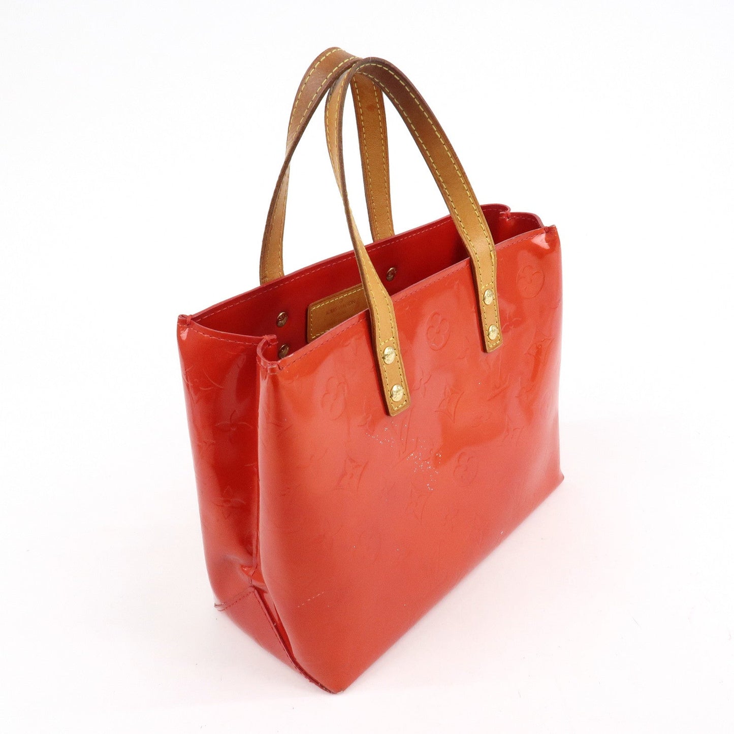 Louis Vuitton Monogram Vernis Lead PM Hand Bag Rouge M91088