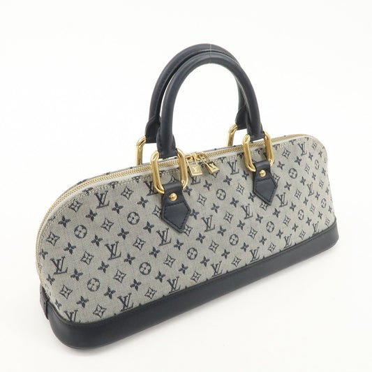 Louis Vuitton Monogram Mini Alma Long Hand Bag Blue M92205