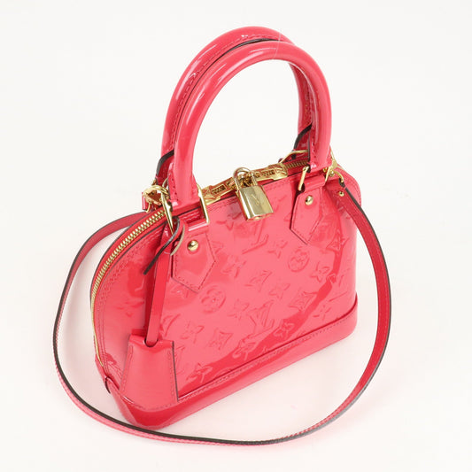 Louis Vuitton Monogram Vernis Alma BB 2Way Bag Rose Indien M91771