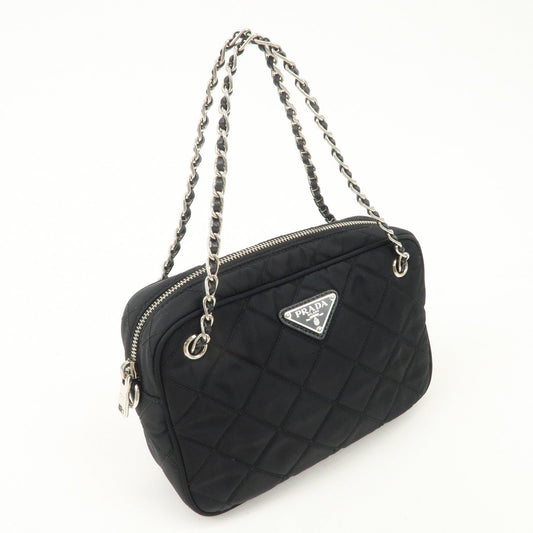 PRADA Tessuto Nylon Saffiano Quilting Chain Bag Hand Bag 1BH910  d