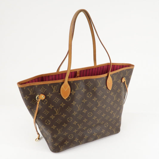 Louis Vuitton Monogram Neverfull MM Tote Bag Fuchisia M40996