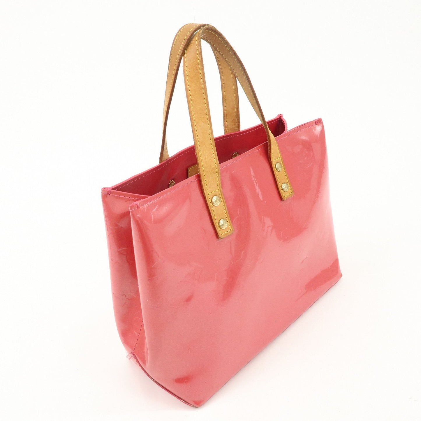 Louis Vuitton Monogram Vernis Lead PM Hand Bag Framboise M9132F