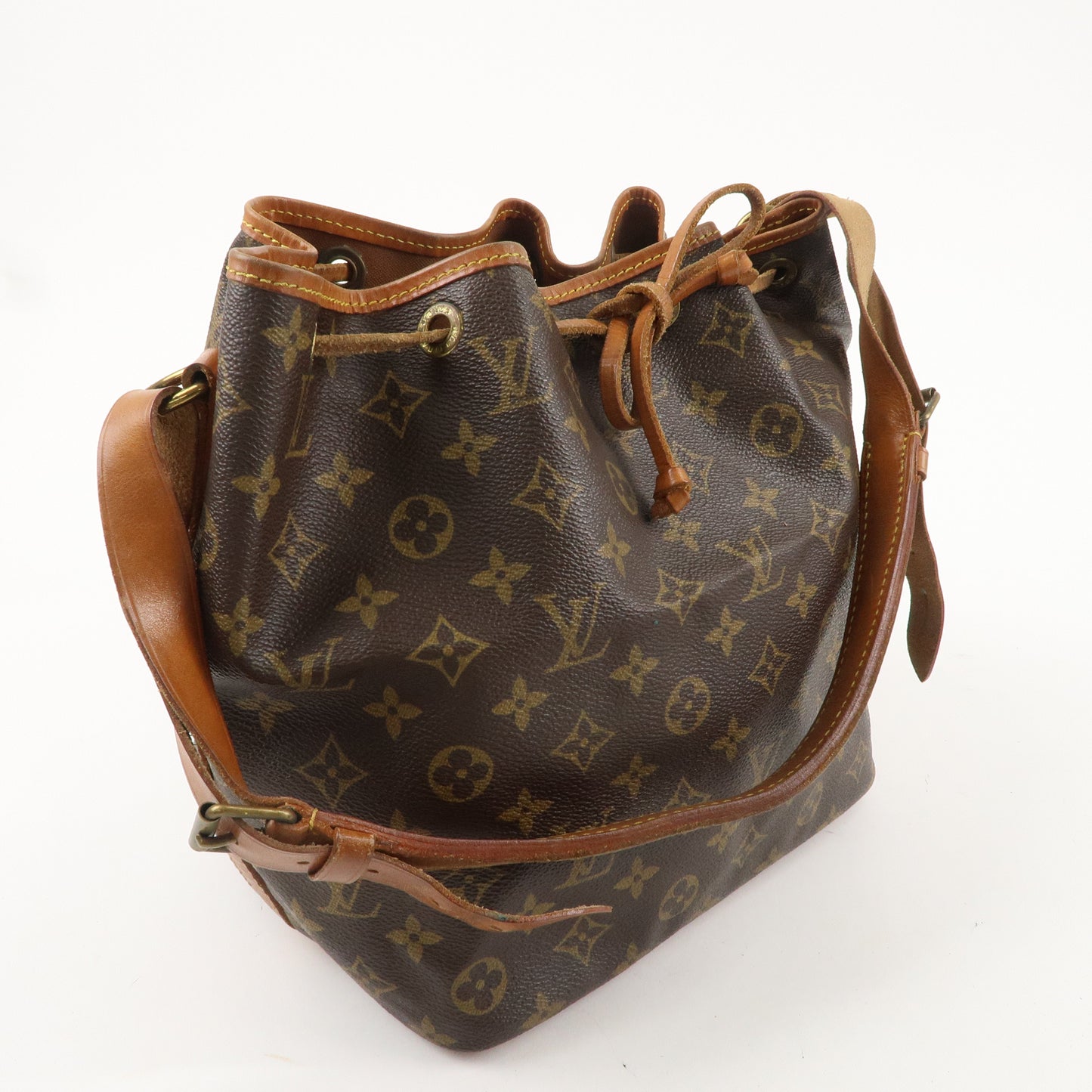 Louis Vuitton Monogram Petit Noe Shoulder Bag Brown M42226