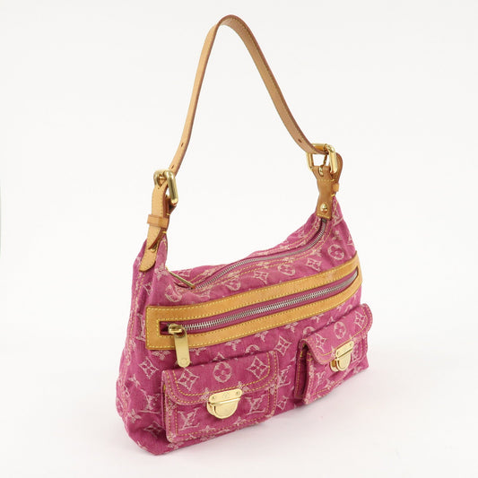 Louis Vuitton Monogram Denim Baggy PM Shoulder Bag Fuchsia M95212