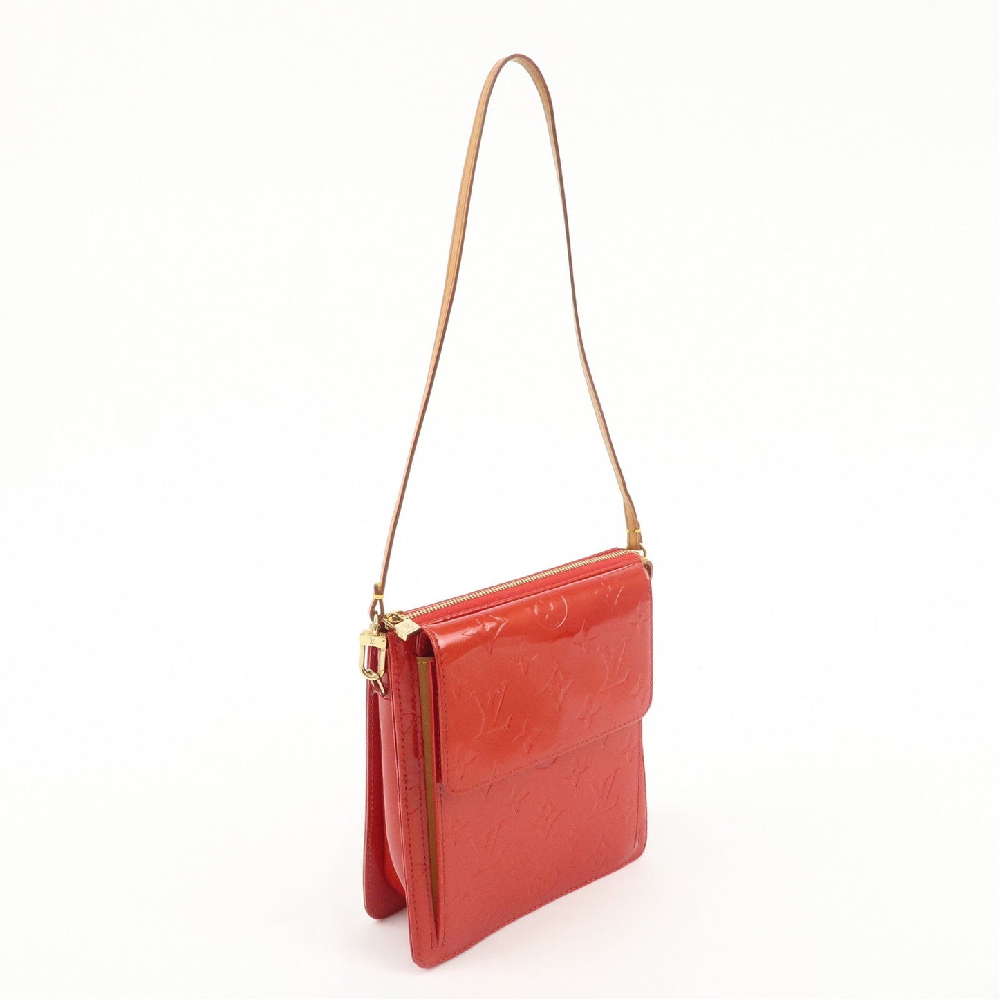 Louis Vuitton Monogram Vernis Motto Shoulder Bag Rouge M91137