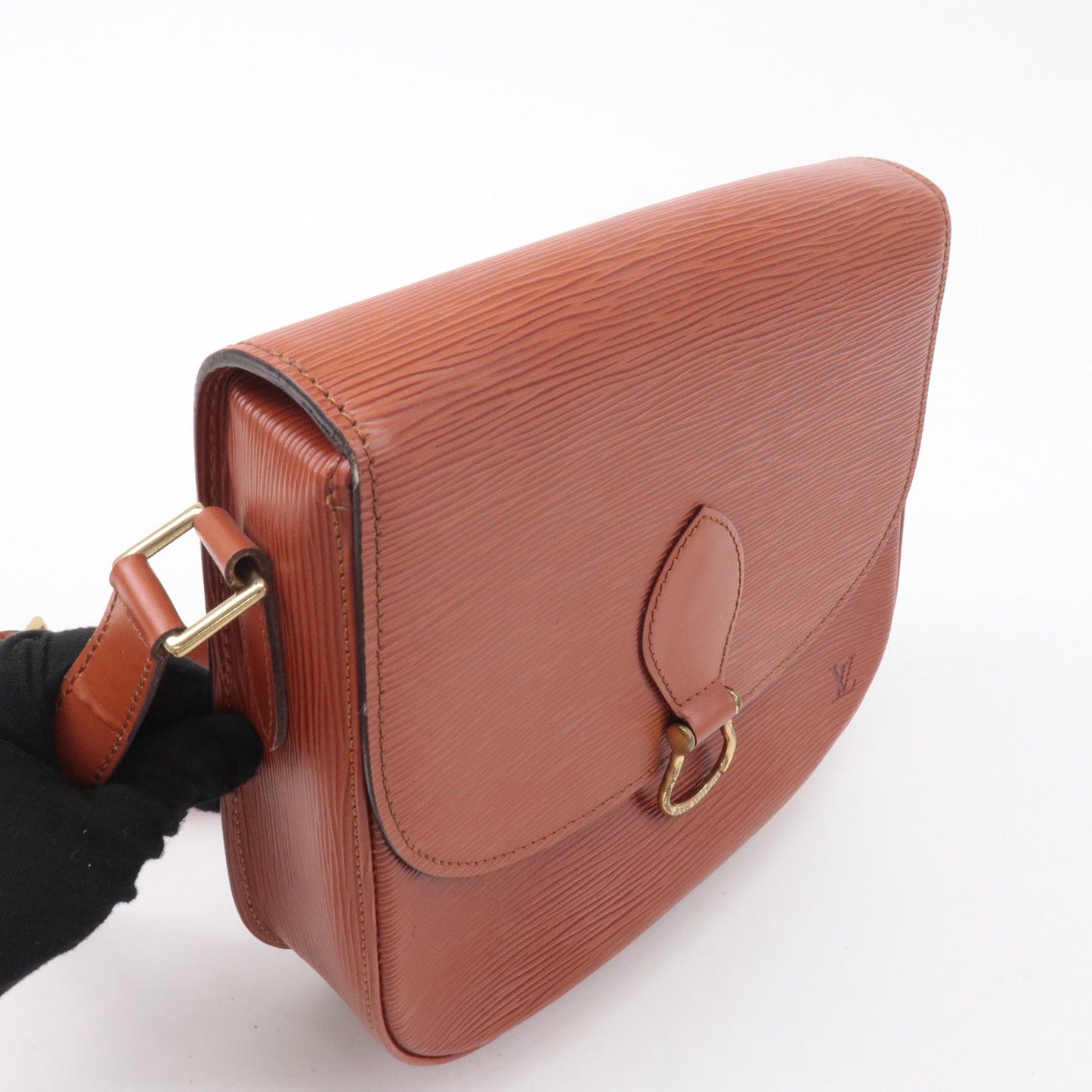 Louis Vuitton Epi Saint Cloud Shoulder Bag Kenya Brown M52193