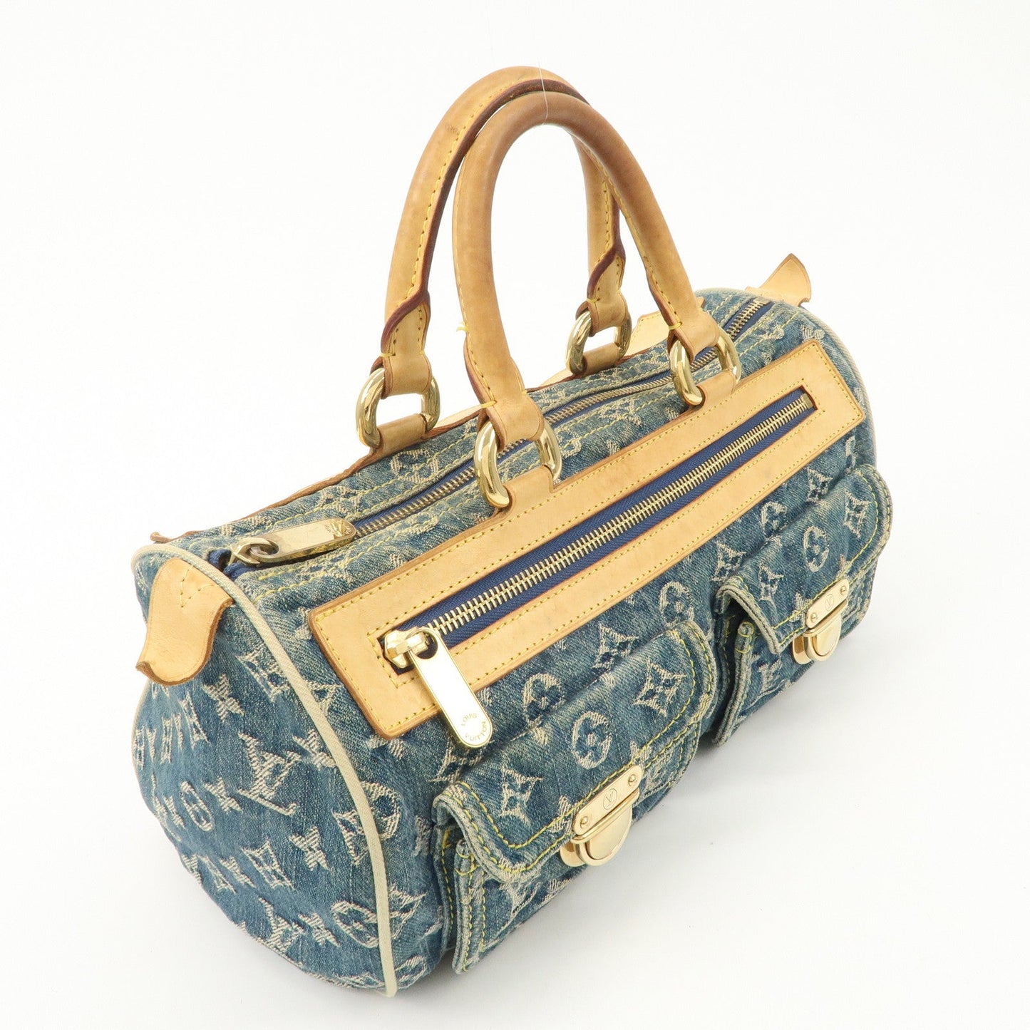 Louis Vuitton Monogram Denim Neo Speedy Boston Bag Blue M95019