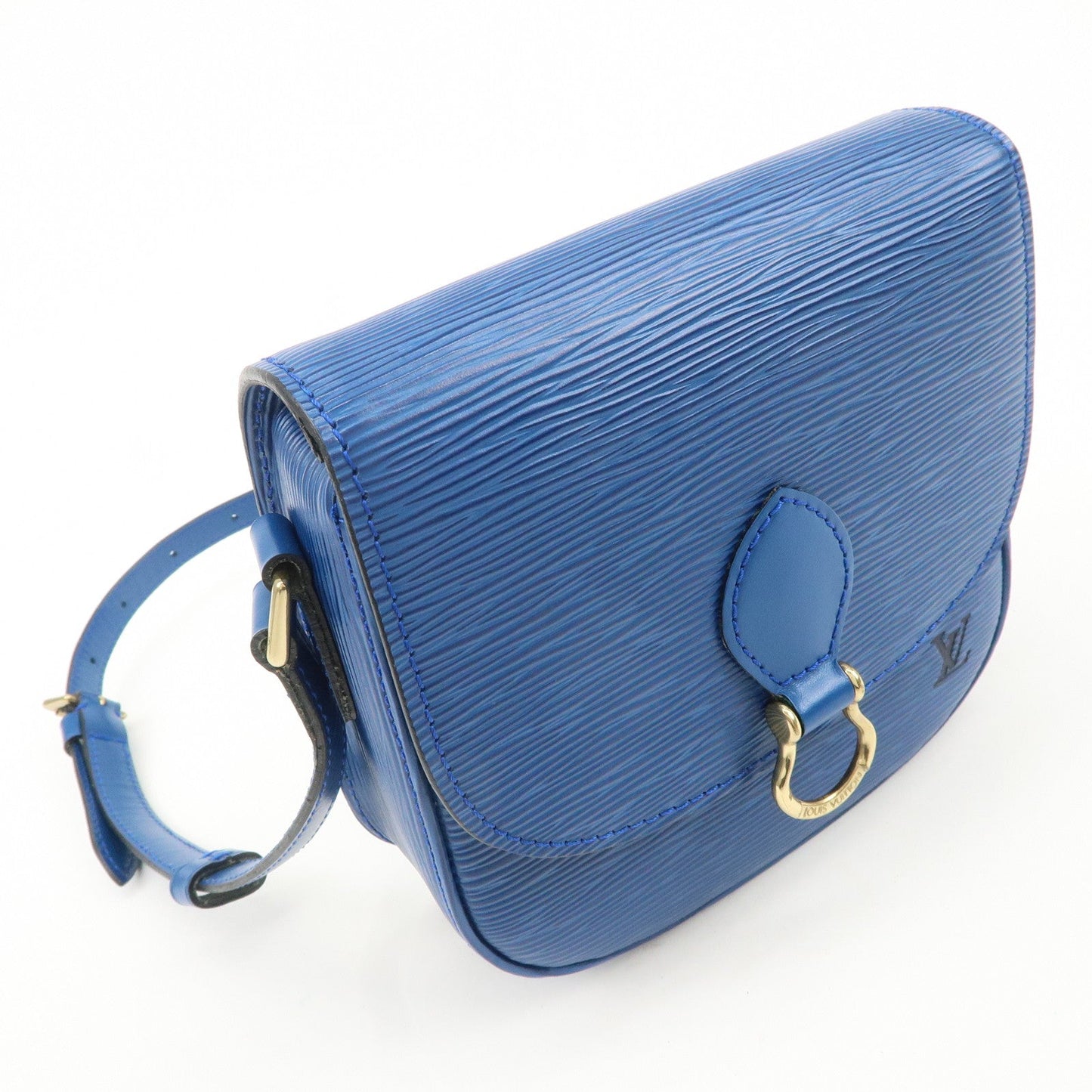 Louis Vuitton Epi Mini Saint Cloud Shoulder Bag Blue M52215