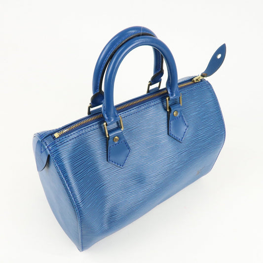 Louis Vuitton Epi Speedy 25 Hand Bag Boston Bag Blue M43015