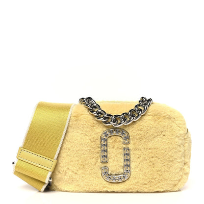 Marc Jacobs Faux Fur Plush Snapshot Camera Bag Chick Yellow